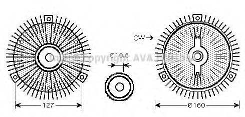 MSC488 Cupla, ventilator radiator AVA QUALITY COOLING 