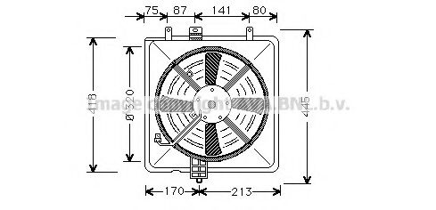 MT7502 Ventilator, radiator AVA QUALITY COOLING 