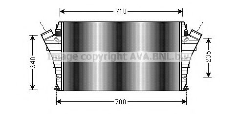 OL4491 Intercooler, compresor AVA QUALITY COOLING 