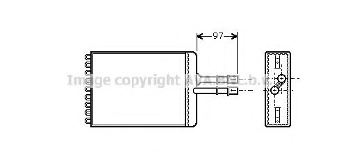 OL6216 Schimbator caldura, incalzire habitaclu AVA QUALITY COOLING 