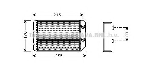 OL6314 Schimbator caldura, incalzire habitaclu AVA QUALITY COOLING 