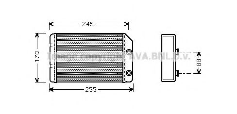 OL6315 Schimbator caldura, incalzire habitaclu AVA QUALITY COOLING 