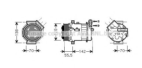 OLK586 Compresor, climatizare AVA QUALITY COOLING 