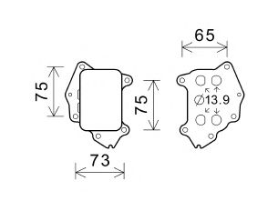 PE3396 Radiator ulei, ulei motor AVA QUALITY COOLING 