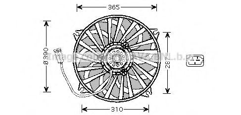 PE7535 Ventilator, radiator AVA QUALITY COOLING 