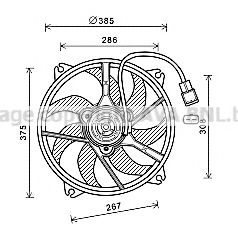 PE7556 Ventilator, radiator AVA QUALITY COOLING 