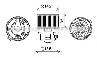 PE8371 Electromotor, ventilatie interioara AVA QUALITY COOLING 