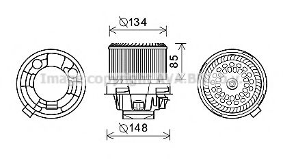 PE8374 Electromotor, ventilatie interioara AVA QUALITY COOLING 