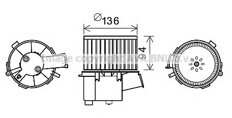 Electromotor, ventilatie interioara