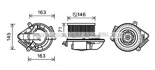 PE8504 Electromotor, ventilatie interioara AVA QUALITY COOLING 