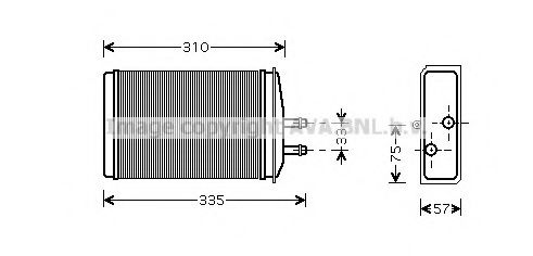 SA6016 Schimbator caldura, incalzire habitaclu AVA QUALITY COOLING 