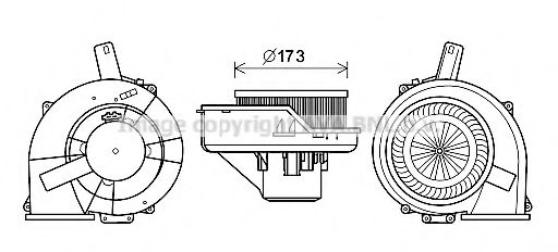 ST8046 Electromotor, ventilatie interioara AVA QUALITY COOLING 