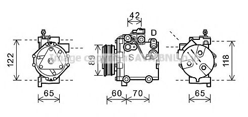 SZAK125 Compresor, climatizare AVA QUALITY COOLING 