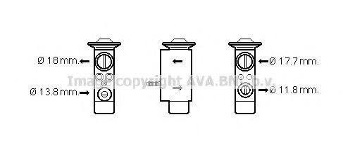 VO1162 Supapa expansiune, clima AVA QUALITY COOLING 