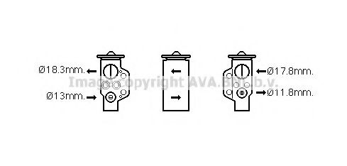 VW1333 Supapa expansiune, clima AVA QUALITY COOLING 