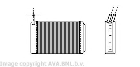 VW6061 Schimbator caldura, incalzire habitaclu AVA QUALITY COOLING 