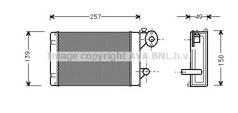VW6062 Schimbator caldura, incalzire habitaclu AVA QUALITY COOLING 