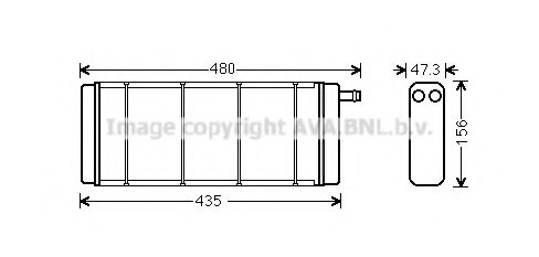 VW6128 Schimbator caldura, incalzire habitaclu AVA QUALITY COOLING 