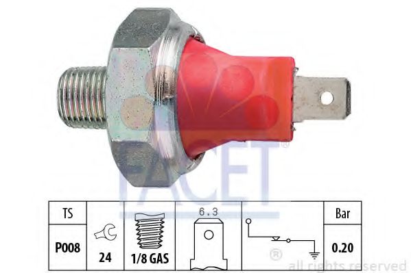 7.0035 Senzor presiune ulei FACET 