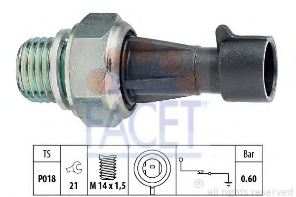 7.0129 Senzor presiune ulei FACET 