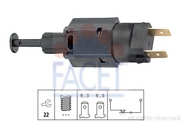 7.1050 Comutator lumini frana FACET 