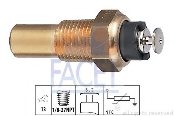 7.3005 senzor,temperatura lichid de racire FACET 