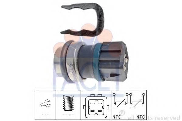 7.3172 senzor,temperatura lichid de racire FACET 