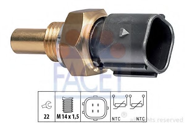 7.3316 senzor,temperatura lichid de racire FACET 