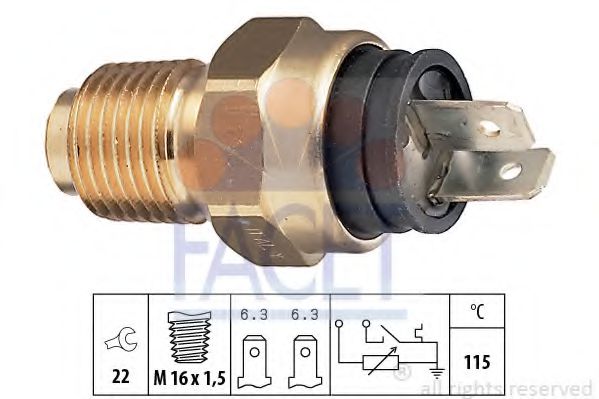 7.3500 senzor,temperatura lichid de racire FACET 