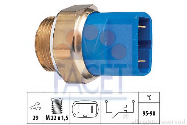 7.5032 Comutator temperatura, ventilator radiator FACET 