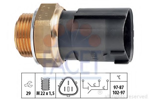 7.5690 Comutator temperatura, ventilator radiator FACET 
