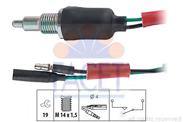 7.6135 Comutator, lampa marsalier FACET 