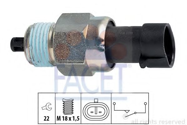 7.6142 Comutator, lampa marsalier FACET 
