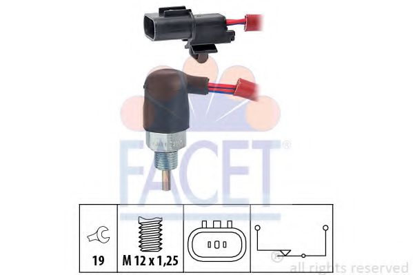 7.6176 Comutator, lampa marsalier FACET 