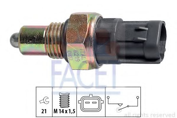 7.6219 Comutator, lampa marsalier FACET 
