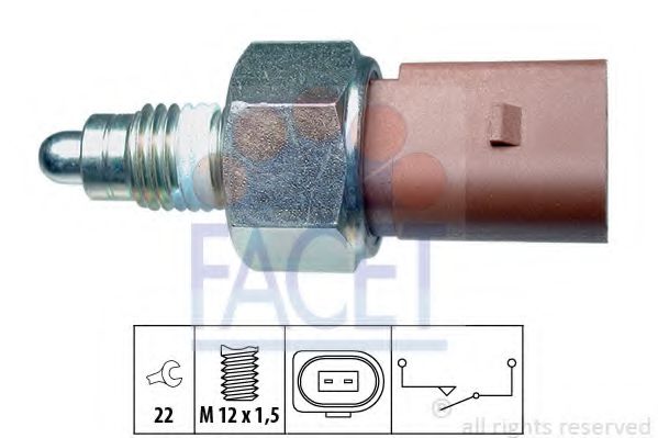 7.6266 Comutator, lampa marsalier FACET 
