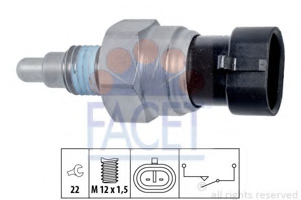 7.6323 Comutator, lampa marsalier FACET 