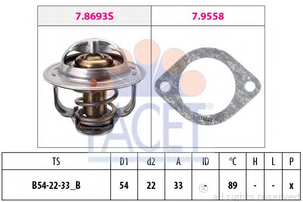 7.8693 termostat,lichid racire FACET 