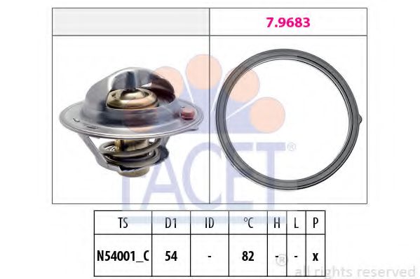 7.8727 termostat,lichid racire FACET 