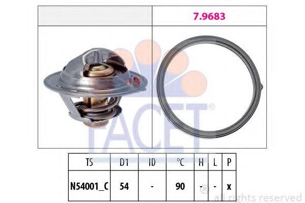 7.8802 termostat,lichid racire FACET 