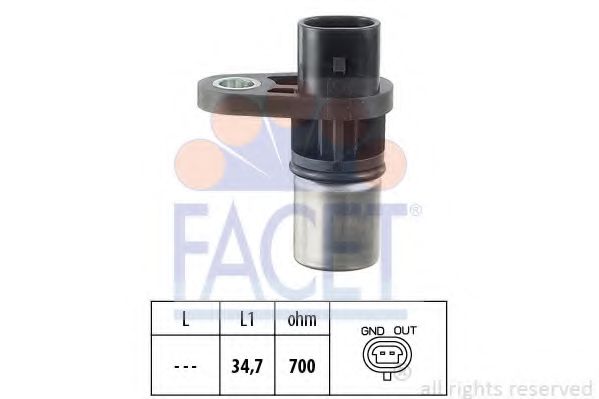 9.0292 Senzor impulsuri, arbore cotit FACET 