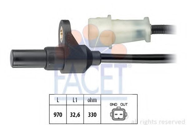 9.0373 Senzor impulsuri, arbore cotit FACET 