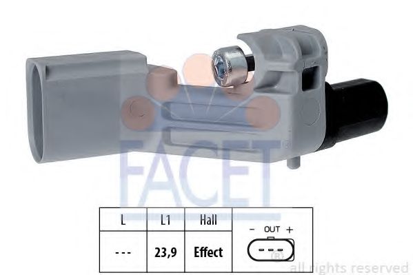 9.0464 Senzor impulsuri, arbore cotit FACET 