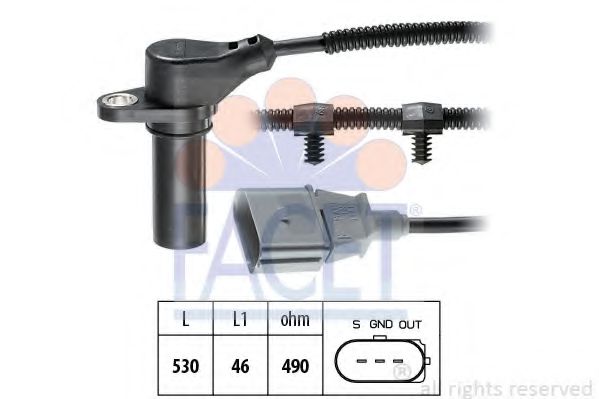 9.0504 Senzor impulsuri, arbore cotit FACET 