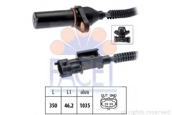 9.0571 Senzor impulsuri, arbore cotit FACET 