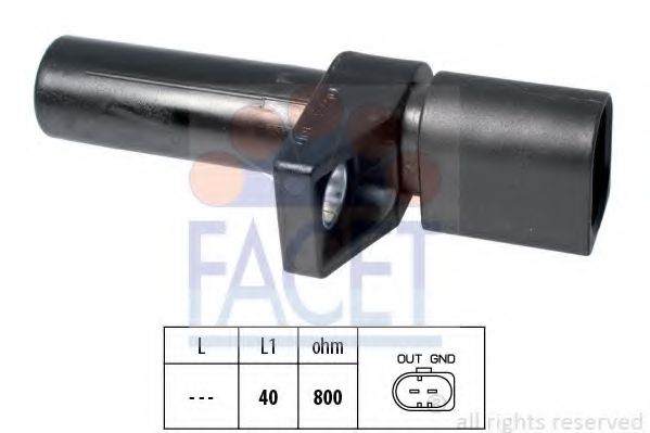9.0578 Senzor impulsuri, arbore cotit FACET 