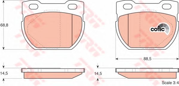 set placute frana,frana disc