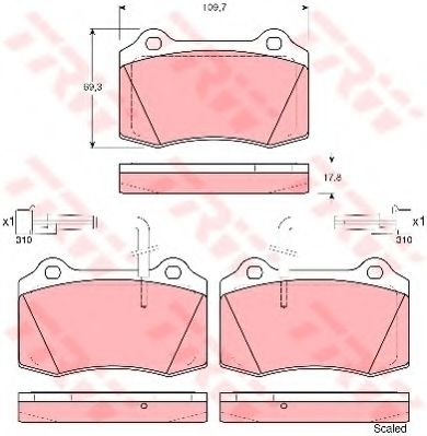 set placute frana,frana disc
