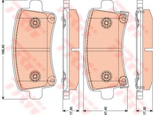 set placute frana,frana disc