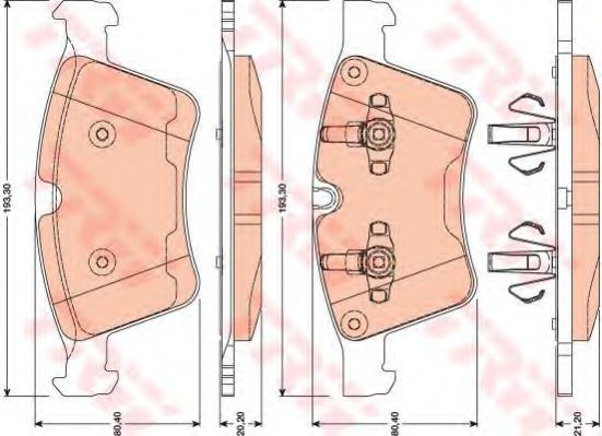 set placute frana,frana disc